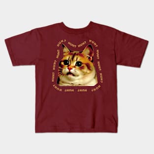 Funny Animals Meme Culture - Huh Cat Kids T-Shirt